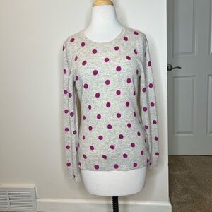 Lord & Taylor Cashmere Polka Dot Sweater Women's S